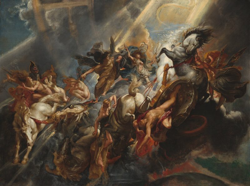 Sir Peter Paul Rubens (Flemish, 1577 - 1640 ), The Fall of Phaeton, c. 1604/1605, probably reworked c. 1606/1608, oil on canvas. National Gallery of Art.